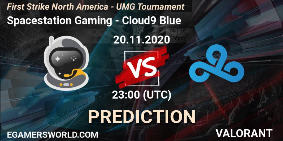Prognoza Spacestation Gaming - Cloud9 Blue. 21.11.2020 at 00:00, VALORANT, First Strike North America - UMG Tournament