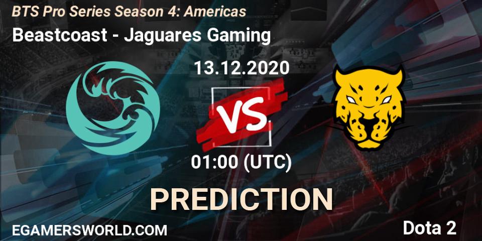 Prognoza Beastcoast - Jaguares Gaming. 13.12.2020 at 01:01, Dota 2, BTS Pro Series Season 4: Americas