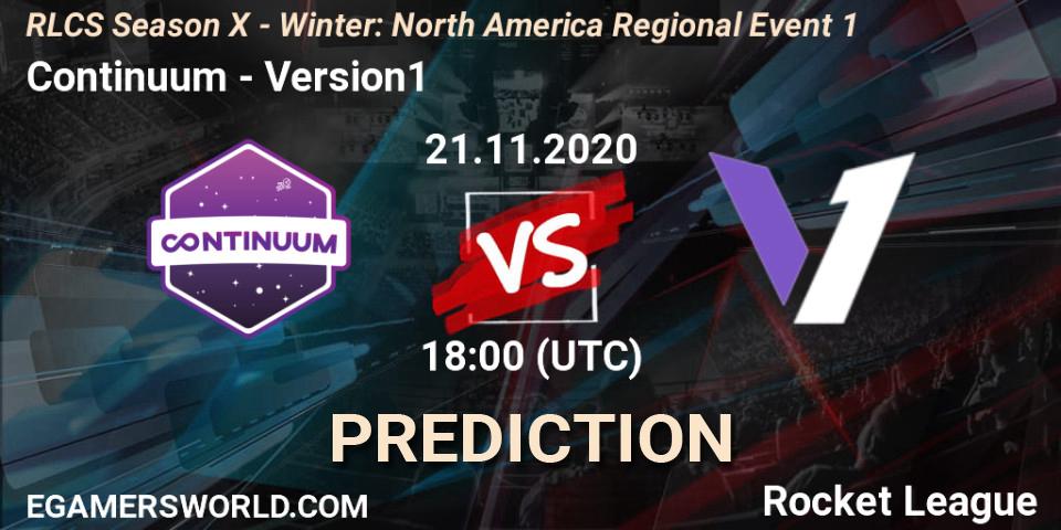 Prognoza Continuum - Version1. 21.11.2020 at 18:00, Rocket League, RLCS Season X - Winter: North America Regional Event 1