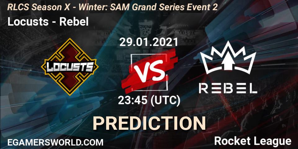 Prognoza Locusts - Rebel. 29.01.2021 at 23:45, Rocket League, RLCS Season X - Winter: SAM Grand Series Event 2