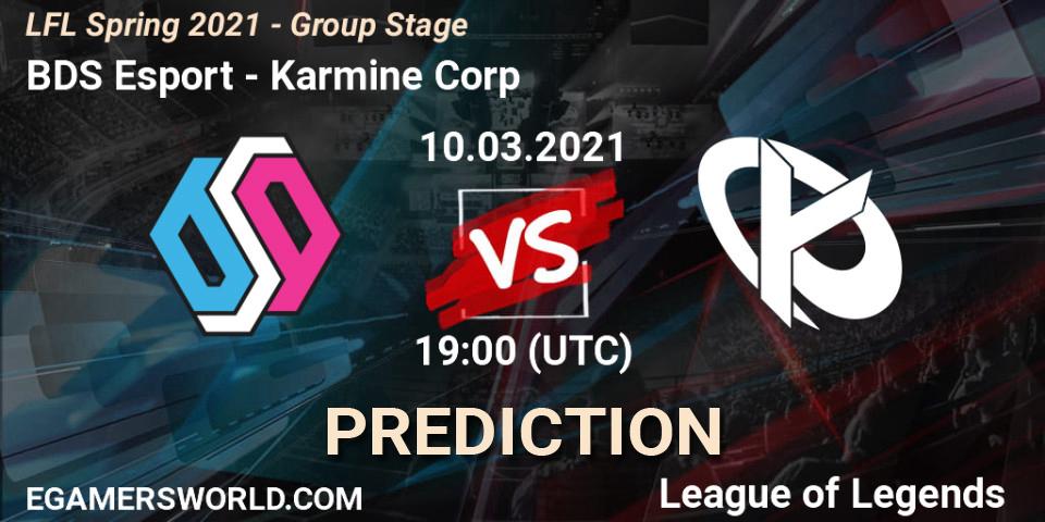 Prognoza BDS Esport - Karmine Corp. 10.03.2021 at 19:00, LoL, LFL Spring 2021 - Group Stage