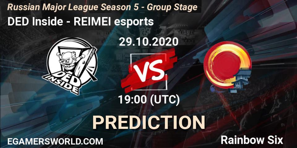 Prognoza DED Inside - REIMEI esports. 29.10.20, Rainbow Six, Russian Major League Season 5 - Group Stage