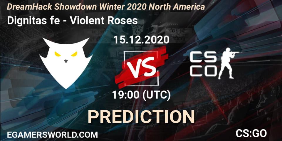 Prognoza Dignitas fe - Violent Roses. 15.12.2020 at 18:00, Counter-Strike (CS2), DreamHack Showdown Winter 2020 North America