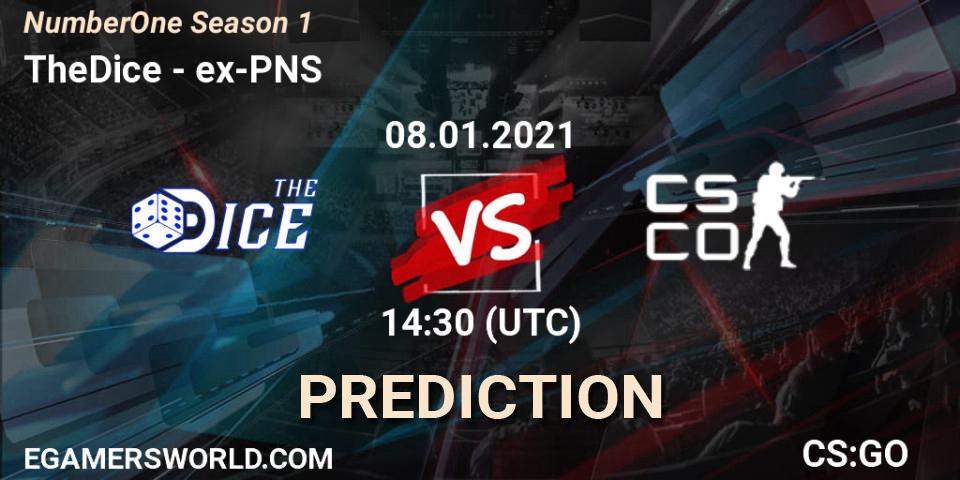Prognoza TheDice - ex-PNS. 08.01.2021 at 14:30, Counter-Strike (CS2), NumberOne Season 1