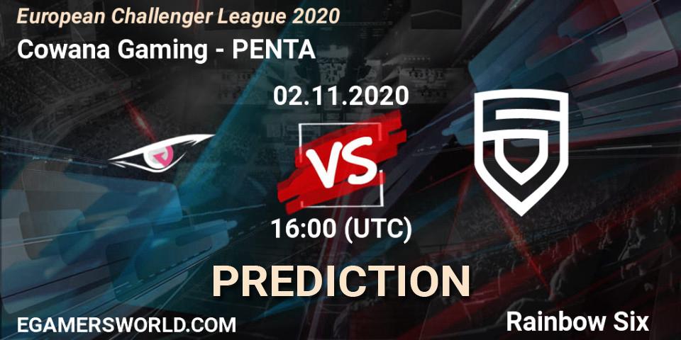 Prognoza Cowana Gaming - PENTA. 02.11.20, Rainbow Six, European Challenger League 2020