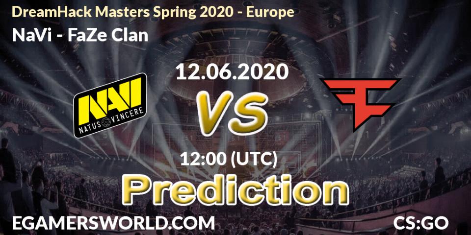 Prognoza NaVi - FaZe Clan. 12.06.2020 at 12:00, Counter-Strike (CS2), DreamHack Masters Spring 2020 - Europe
