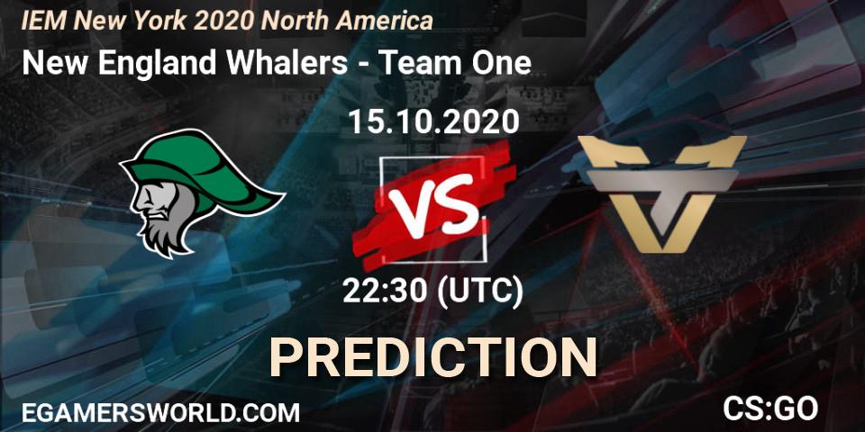 Prognoza New England Whalers - Team One. 16.10.2020 at 00:45, Counter-Strike (CS2), IEM New York 2020 North America