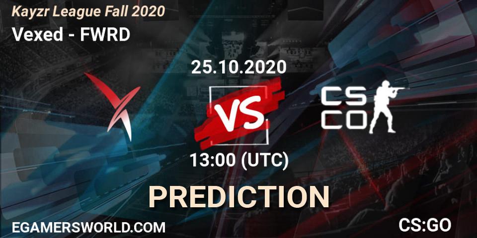 Prognoza Vexed - FWRD. 25.10.2020 at 13:00, Counter-Strike (CS2), Kayzr League Fall 2020