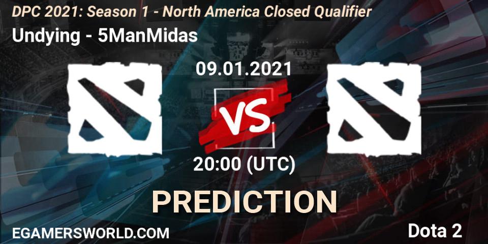 Prognoza Undying - 5ManMidas. 09.01.2021 at 20:02, Dota 2, DPC 2021: Season 1 - North America Closed Qualifier