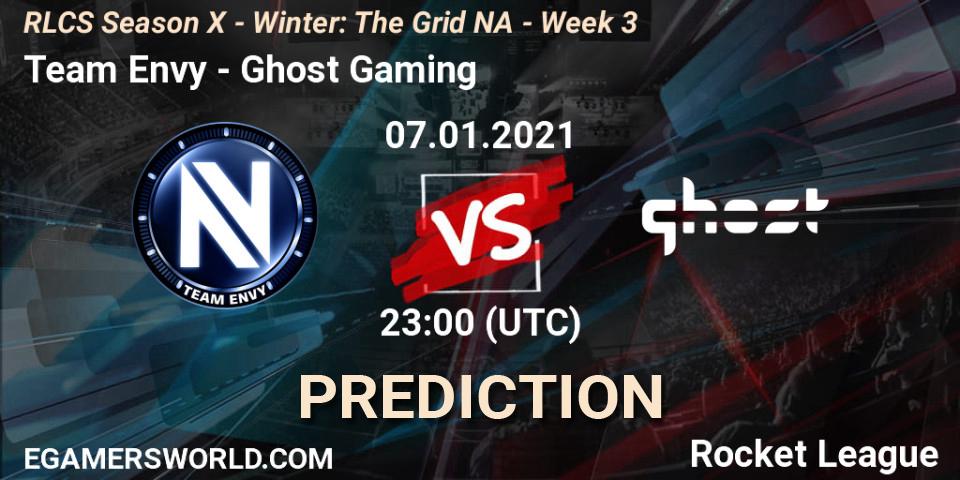 Prognoza Team Envy - Ghost Gaming. 14.01.2021 at 23:00, Rocket League, RLCS Season X - Winter: The Grid NA - Week 3