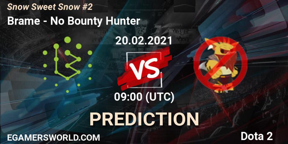 Prognoza Brame - No Bounty Hunter. 20.02.2021 at 09:04, Dota 2, Snow Sweet Snow #2