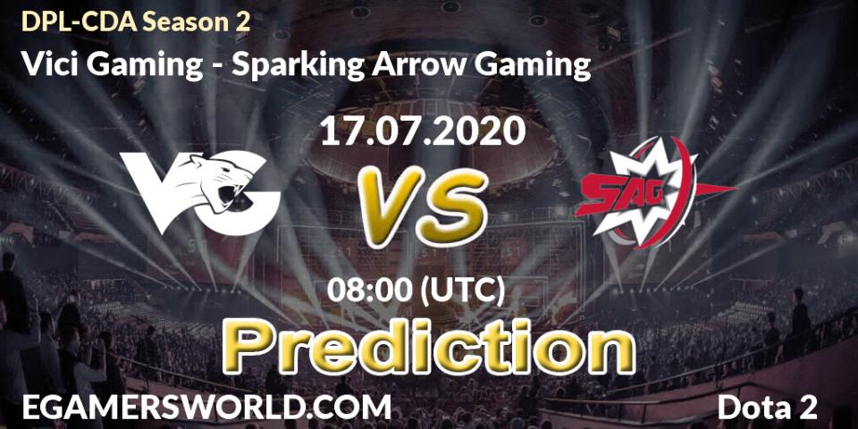Prognoza Vici Gaming - Sparking Arrow Gaming. 17.07.2020 at 08:00, Dota 2, DPL-CDA Professional League Season 2