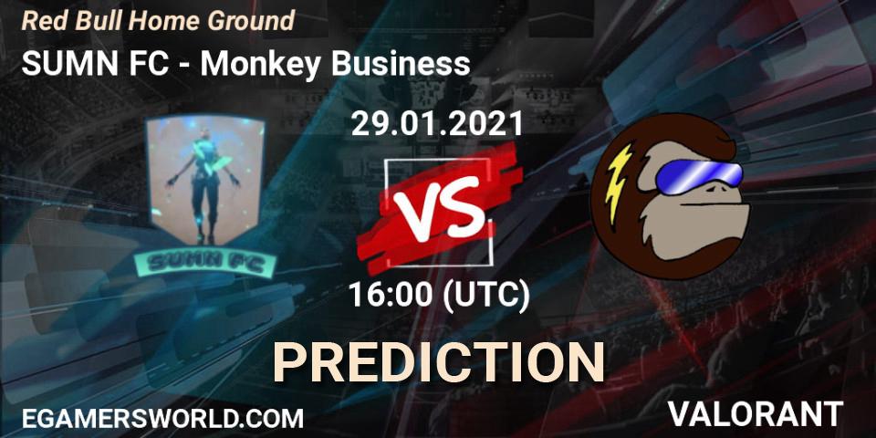 Prognoza SUMN FC - Monkey Business. 29.01.2021 at 16:00, VALORANT, Red Bull Home Ground