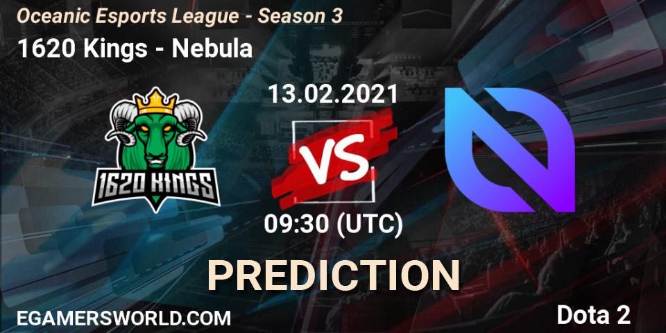 Prognoza 1620 Kings - Nebula. 13.02.2021 at 10:52, Dota 2, Oceanic Esports League - Season 3