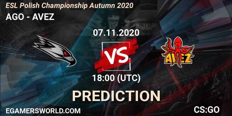 Prognoza AGO - AVEZ. 07.11.2020 at 18:00, Counter-Strike (CS2), ESL Mistrzostwa Polski - Fall 2020