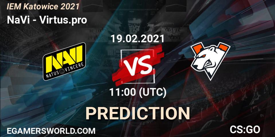 Prognoza NaVi - Virtus.pro. 19.02.2021 at 11:00, Counter-Strike (CS2), IEM Katowice 2021