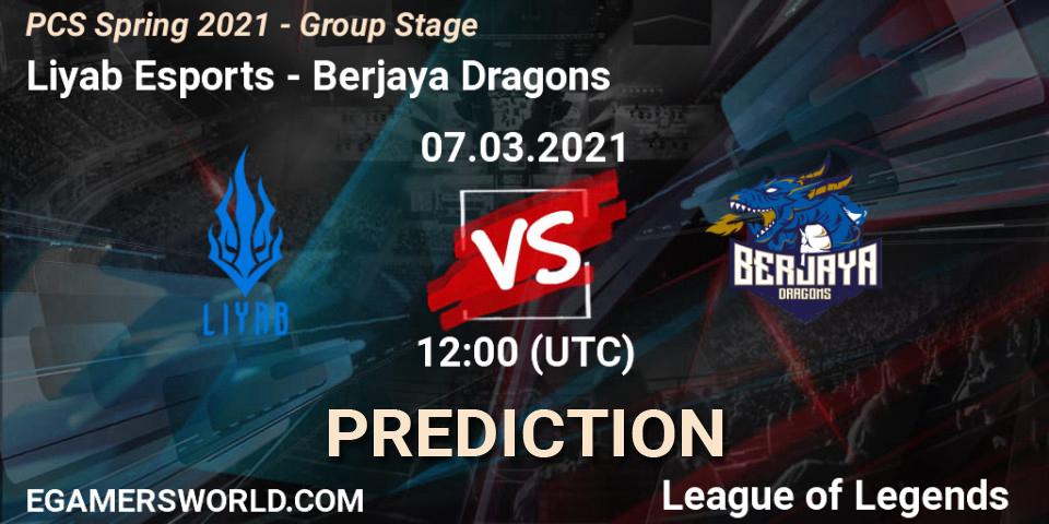 Prognoza Liyab Esports - Berjaya Dragons. 07.03.2021 at 12:00, LoL, PCS Spring 2021 - Group Stage