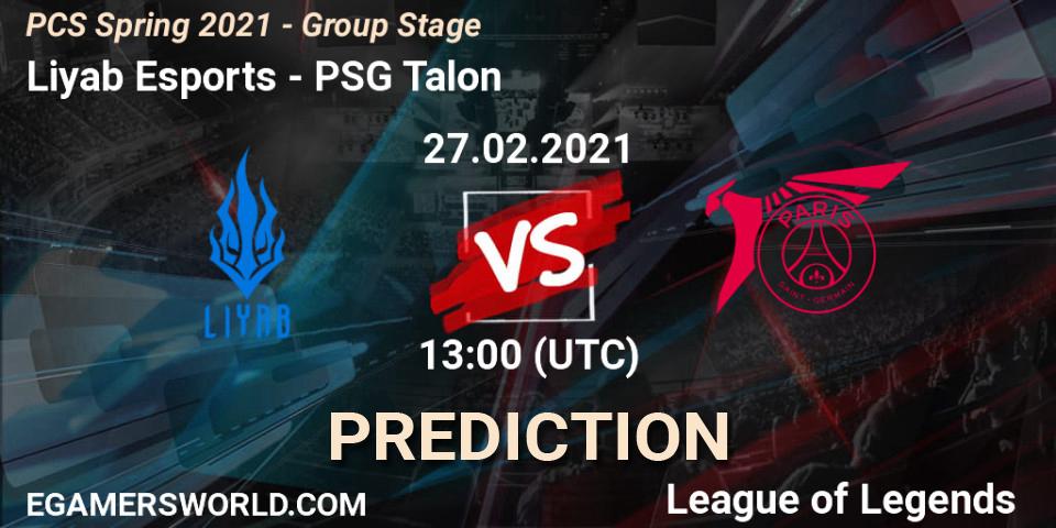 Prognoza Liyab Esports - PSG Talon. 27.02.2021 at 14:00, LoL, PCS Spring 2021 - Group Stage