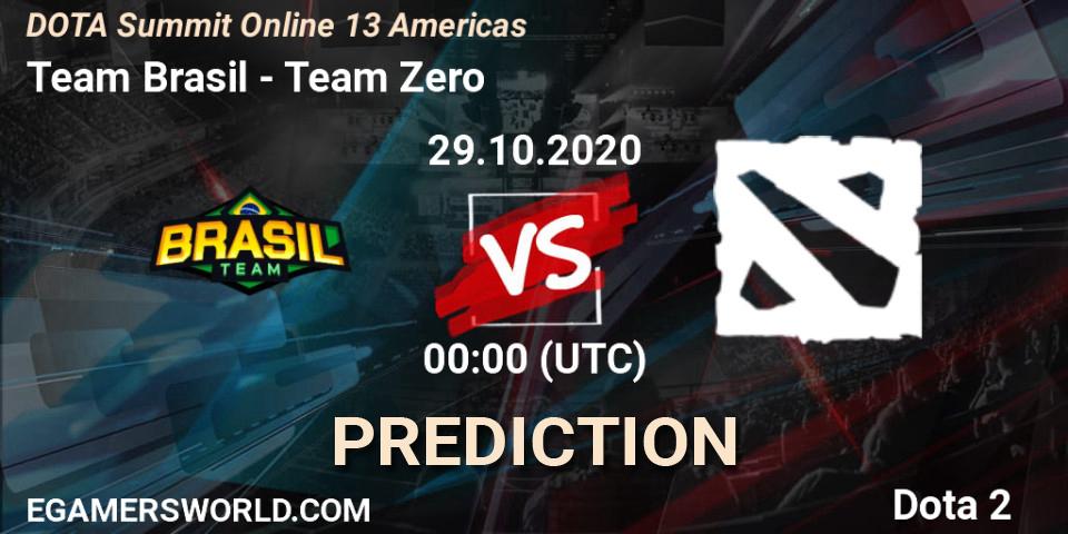 Prognoza Team Brasil - Team Zero. 29.10.2020 at 00:09, Dota 2, DOTA Summit 13: Americas