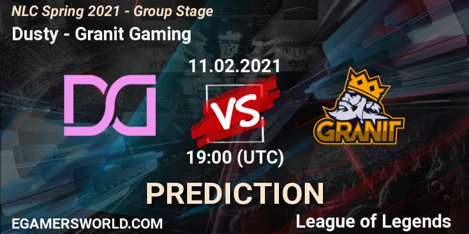 Prognoza Dusty - Granit Gaming. 11.02.2021 at 19:00, LoL, NLC Spring 2021 - Group Stage