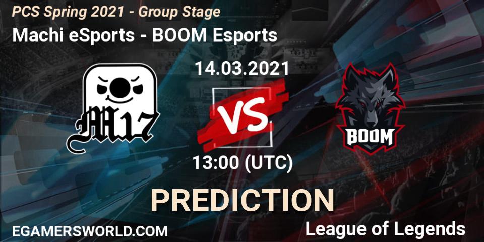 Prognoza Machi eSports - BOOM Esports. 14.03.2021 at 13:00, LoL, PCS Spring 2021 - Group Stage