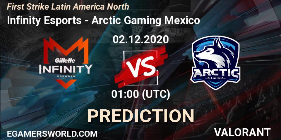 Prognoza Infinity Esports - Arctic Gaming Mexico. 02.12.2020 at 01:00, VALORANT, First Strike Latin America North