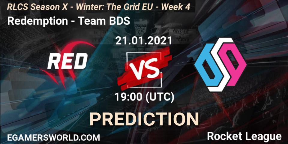 Prognoza Redemption - Team BDS. 21.01.2021 at 19:00, Rocket League, RLCS Season X - Winter: The Grid EU - Week 4