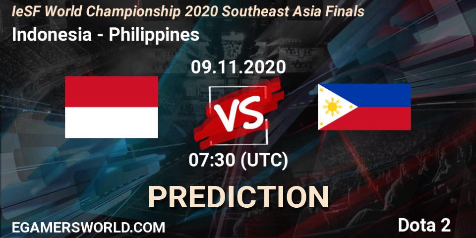 Prognoza Indonesia - Philippines. 09.11.2020 at 08:15, Dota 2, IeSF World Championship 2020 Southeast Asia Finals