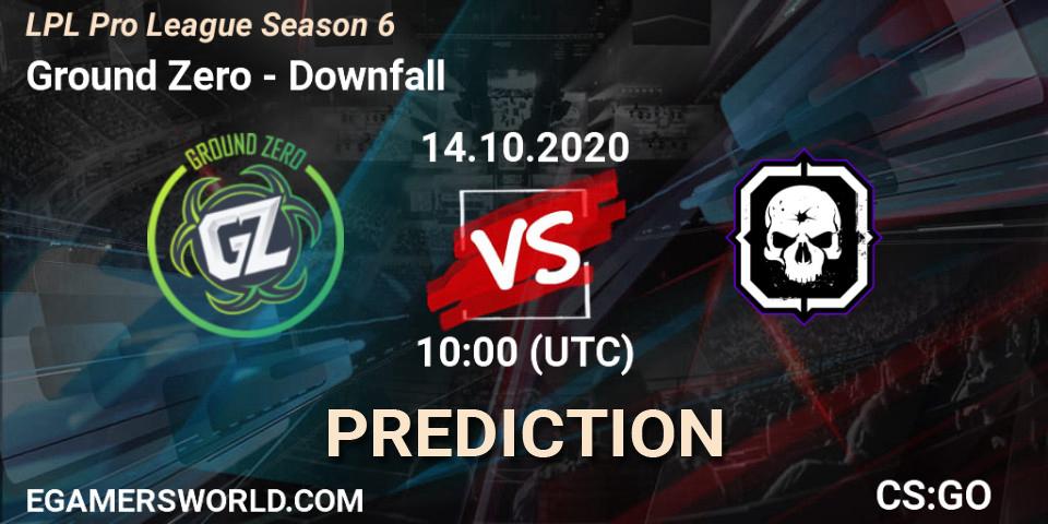 Prognoza Ground Zero - Downfall. 14.10.2020 at 10:45, Counter-Strike (CS2), LPL Pro League Season 6