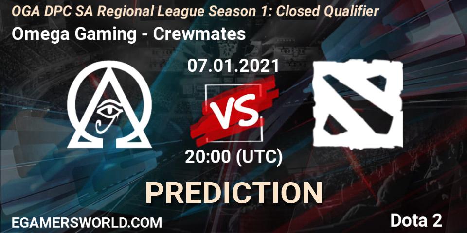 Prognoza Omega Gaming - Crewmates. 07.01.2021 at 20:00, Dota 2, DPC 2021: Season 1 - South America Closed Qualifier
