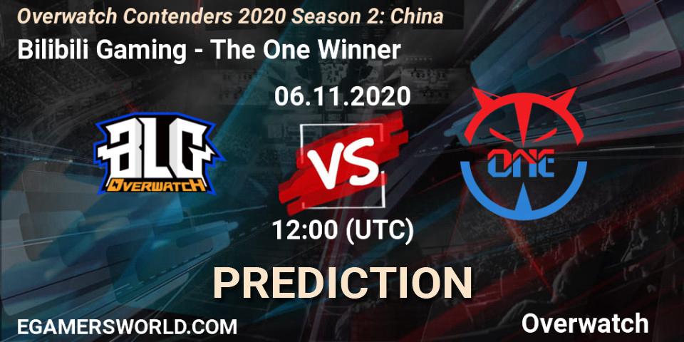 Prognoza Bilibili Gaming - The One Winner. 06.11.20, Overwatch, Overwatch Contenders 2020 Season 2: China