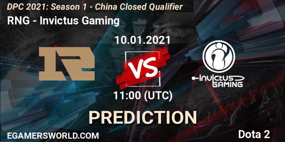 Prognoza RNG - Invictus Gaming. 10.01.2021 at 11:22, Dota 2, DPC 2021: Season 1 - China Closed Qualifier