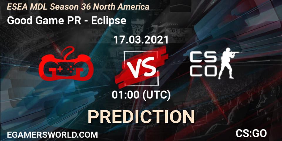 Prognoza Good Game PR - Eclipse. 17.03.21, CS2 (CS:GO), MDL ESEA Season 36: North America - Premier Division