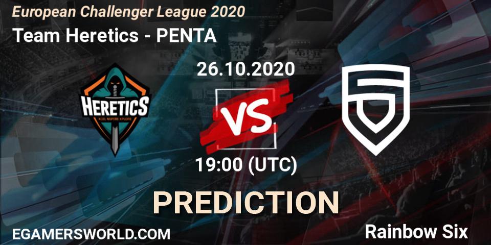 Prognoza Team Heretics - PENTA. 26.10.20, Rainbow Six, European Challenger League 2020