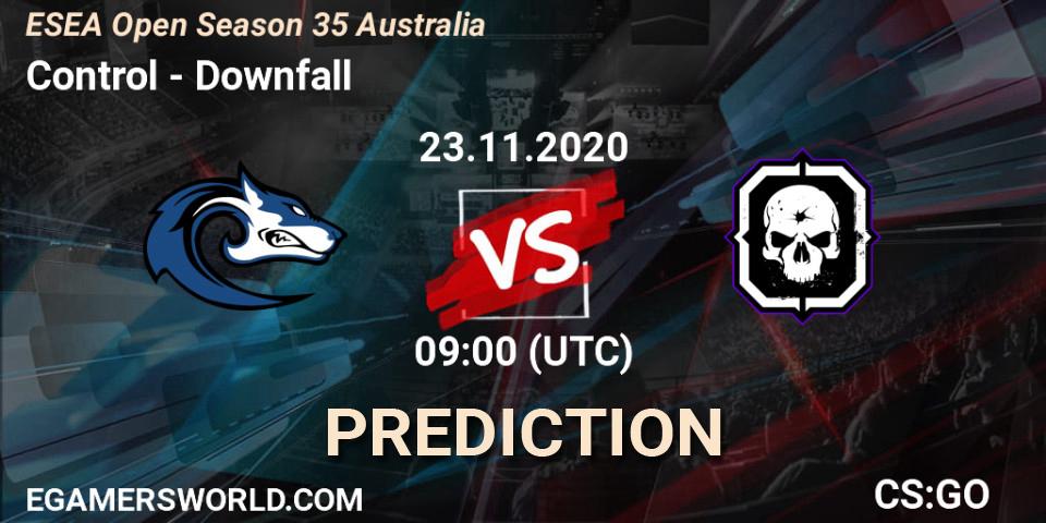 Prognoza Control - Downfall. 23.11.20, CS2 (CS:GO), ESEA Open Season 35 Australia