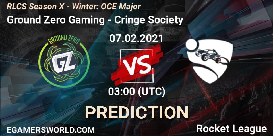 Prognoza Ground Zero Gaming - Cringe Society. 07.02.2021 at 03:00, Rocket League, RLCS Season X - Winter: OCE Major