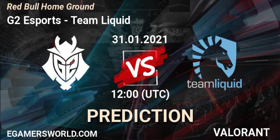 Prognoza G2 Esports - Team Liquid. 31.01.2021 at 12:00, VALORANT, Red Bull Home Ground