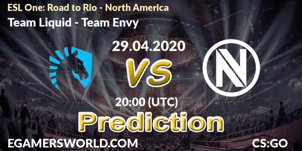 Prognoza Team Liquid - Team Envy. 29.04.2020 at 20:00, Counter-Strike (CS2), ESL One: Road to Rio - North America