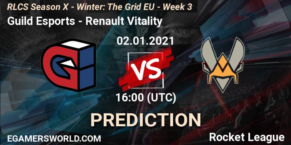 Prognoza Guild Esports - Renault Vitality. 02.01.21, Rocket League, RLCS Season X - Winter: The Grid EU - Week 3