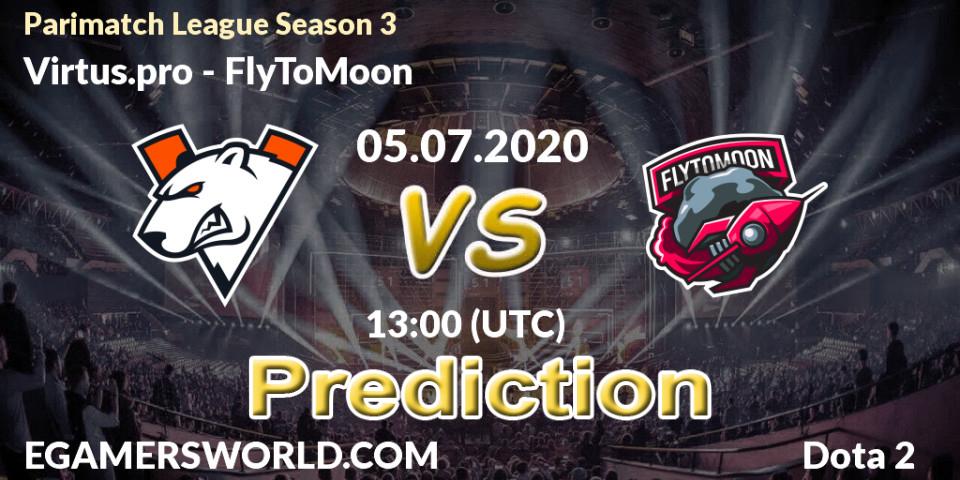 Prognoza Virtus.pro - FlyToMoon. 05.07.2020 at 13:03, Dota 2, Parimatch League Season 3