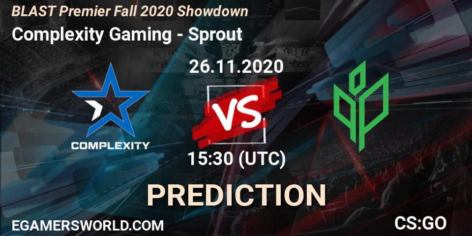 Prognoza Complexity Gaming - Sprout. 24.11.2020 at 12:30, Counter-Strike (CS2), BLAST Premier Fall 2020 Showdown