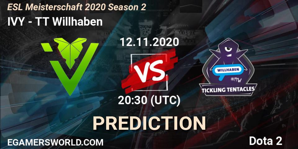 Prognoza IVY - TT Willhaben. 12.11.2020 at 20:16, Dota 2, ESL Meisterschaft 2020 Season 2