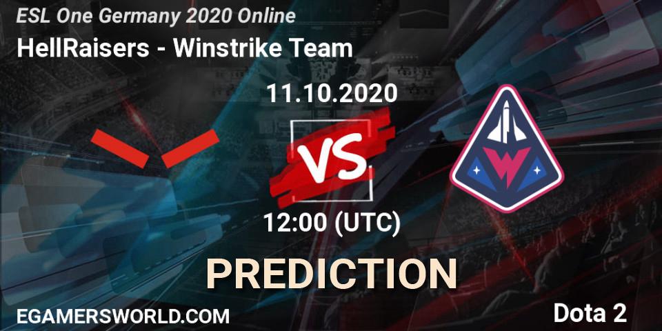 Prognoza HellRaisers - Winstrike Team. 11.10.2020 at 12:02, Dota 2, ESL One Germany 2020 Online