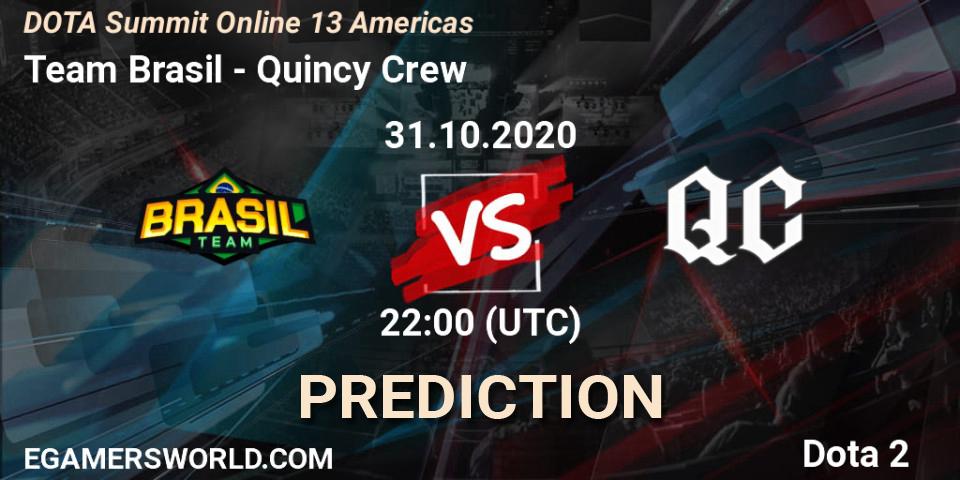 Prognoza Team Brasil - Quincy Crew. 31.10.2020 at 22:20, Dota 2, DOTA Summit 13: Americas