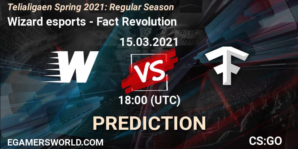 Prognoza Wizard esports - Fact Revolution. 15.03.2021 at 18:00, Counter-Strike (CS2), Telialigaen Spring 2021: Regular Season