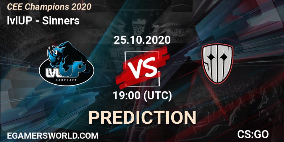 Prognoza lvlUP - Sinners. 25.10.2020 at 19:00, Counter-Strike (CS2), CEE Champions 2020