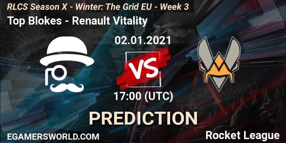 Prognoza Top Blokes - Renault Vitality. 02.01.2021 at 17:00, Rocket League, RLCS Season X - Winter: The Grid EU - Week 3