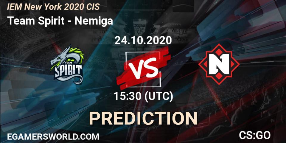 Prognoza Team Spirit - Nemiga. 24.10.2020 at 15:30, Counter-Strike (CS2), IEM New York 2020 CIS