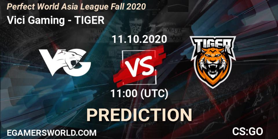 Prognoza Vici Gaming - TIGER. 11.10.2020 at 11:00, Counter-Strike (CS2), Perfect World Asia League Fall 2020