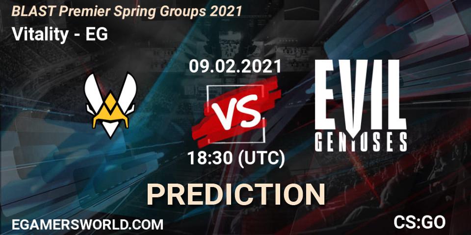 Prognoza Vitality - EG. 09.02.2021 at 18:30, Counter-Strike (CS2), BLAST Premier Spring Groups 2021